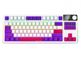 Lorgar KBP70TKLW vezeték nélküli gaming billentyűzet TKL mech RGB, fehér (LRG-KBP70TKLW-WH)